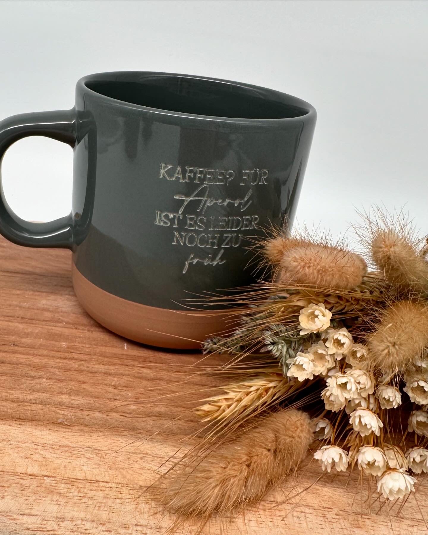 Becher, Kaffeebecher, Tasse, Ciao Kakao, Becher mit Spruch, Was für ein wundervoller Scheisstag, personalisiert, Keramik, Aperol,vier Farben