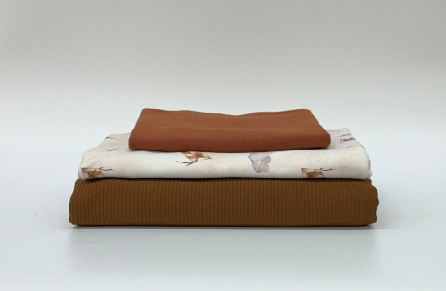 Jersey-Stoff, Meterware, Blümchen, Uni, beigeton, braun, Natur, passende Stoffe im shop, Jersey Baumwolle, Drachen, 0,5 Meter Schritte