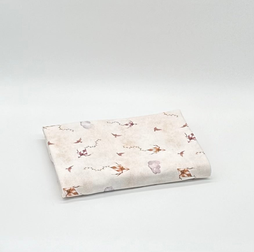 Jersey-Stoff, Meterware, Blümchen, Uni, beigeton, braun, Natur, passende Stoffe im shop, Jersey Baumwolle, Drachen, 0,5 Meter Schritte