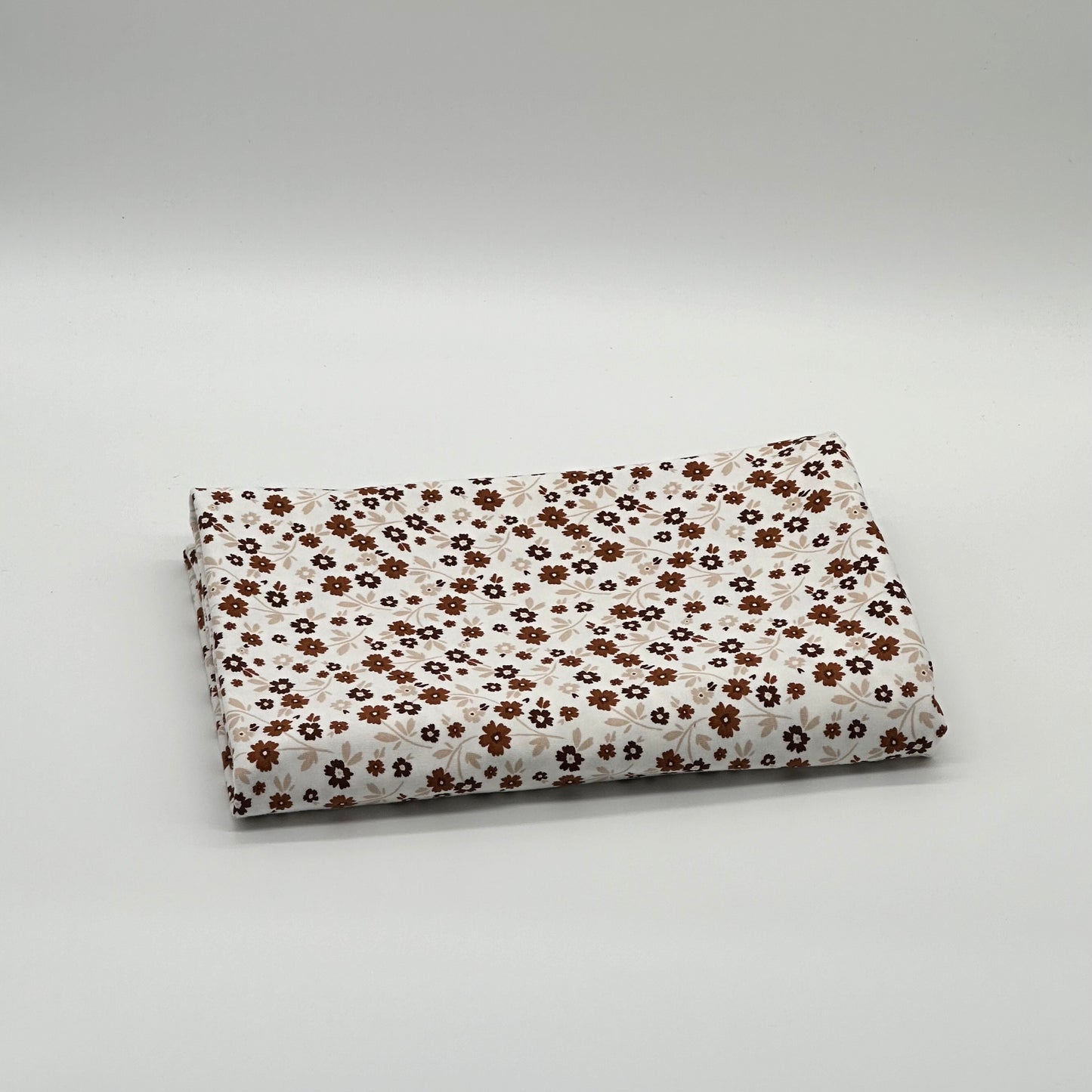 Jersey-Stoff, Meterware, Blümchen, Uni, beigeton, braun, Natur, passende Stoffe im Shop, Jersey Baumwolle, Flower, 0,5 Meter Schritten