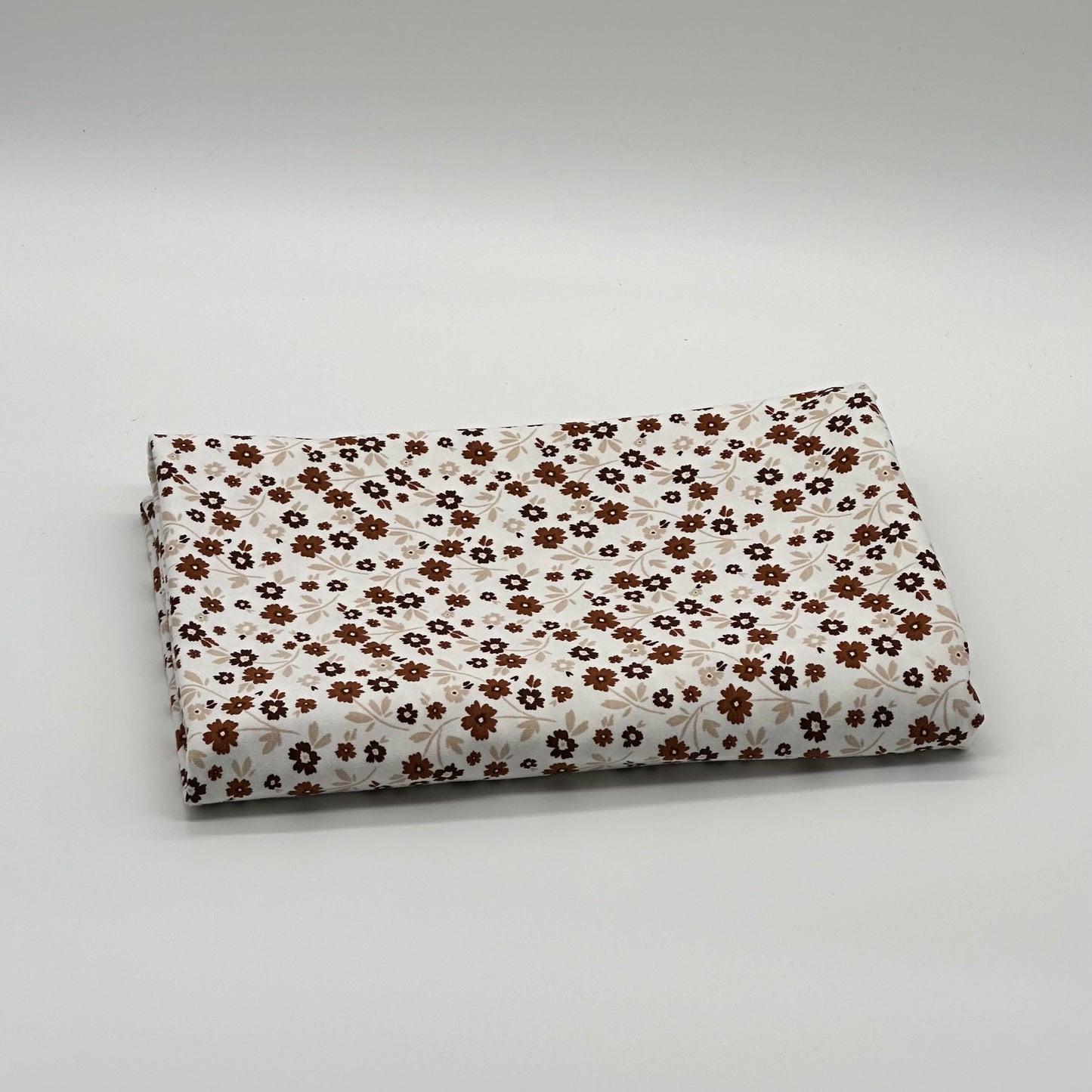Jersey-Stoff, Meterware, Blümchen, Uni, beigeton, braun, Natur, passende Stoffe im Shop, Jersey Baumwolle, Flower, 0,5 Meter Schritten