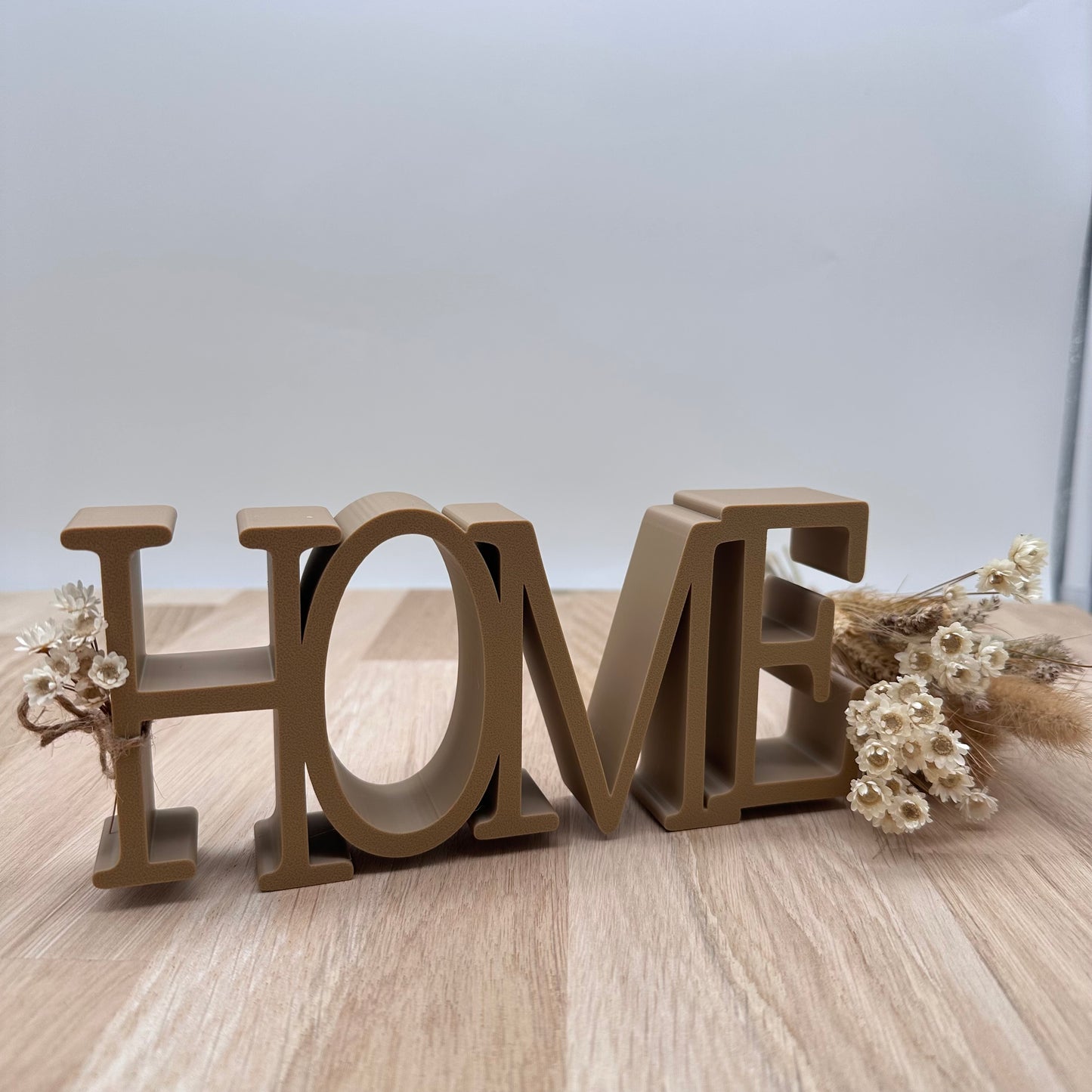Moderner Schriftzug in 3d Technik aus nachhaltigem PLA Material,HOME, zuhause, verschiedenen Farben