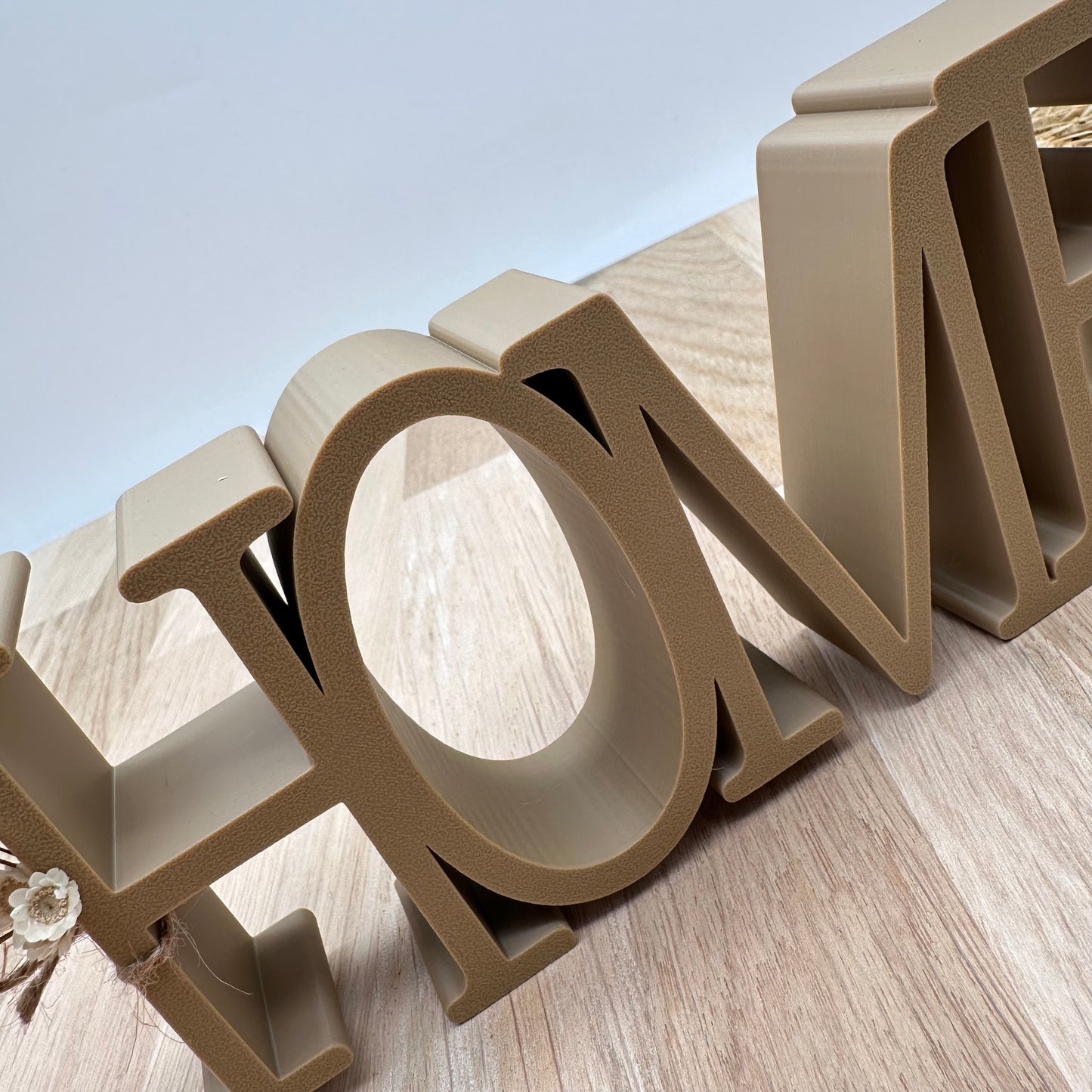 Moderner Schriftzug in 3d Technik aus nachhaltigem PLA Material,HOME, zuhause, verschiedenen Farben