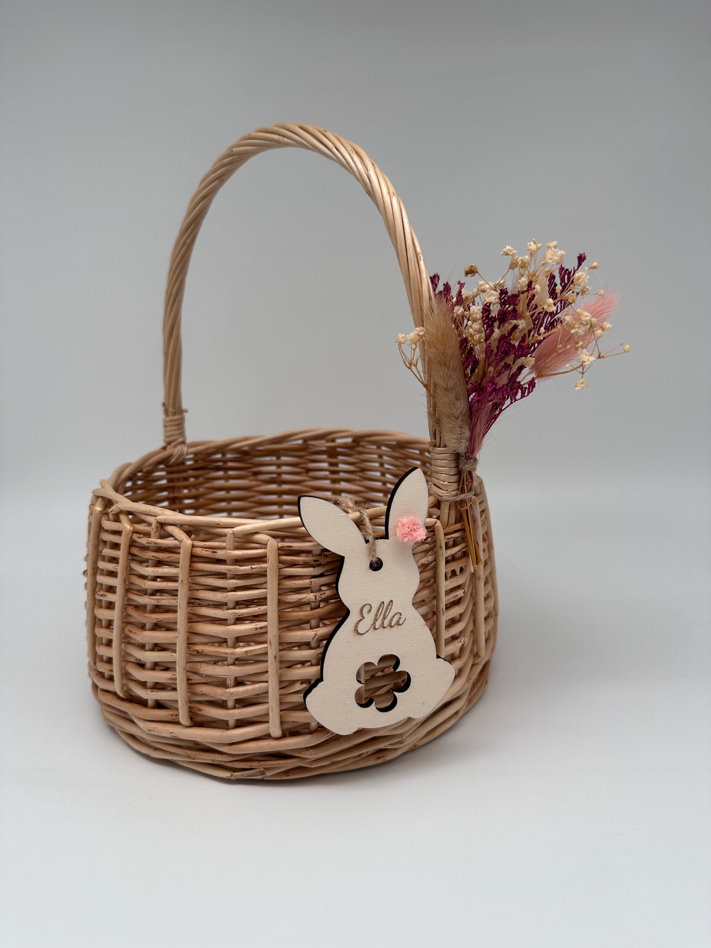 Geschenkekorb, Osterkorb, Osterkörbchen, Weidenkorb, Kinder Korb, Korb für Ostern, personalisierter Anhänger, Korb mit Namen, Mädchen,Jungen