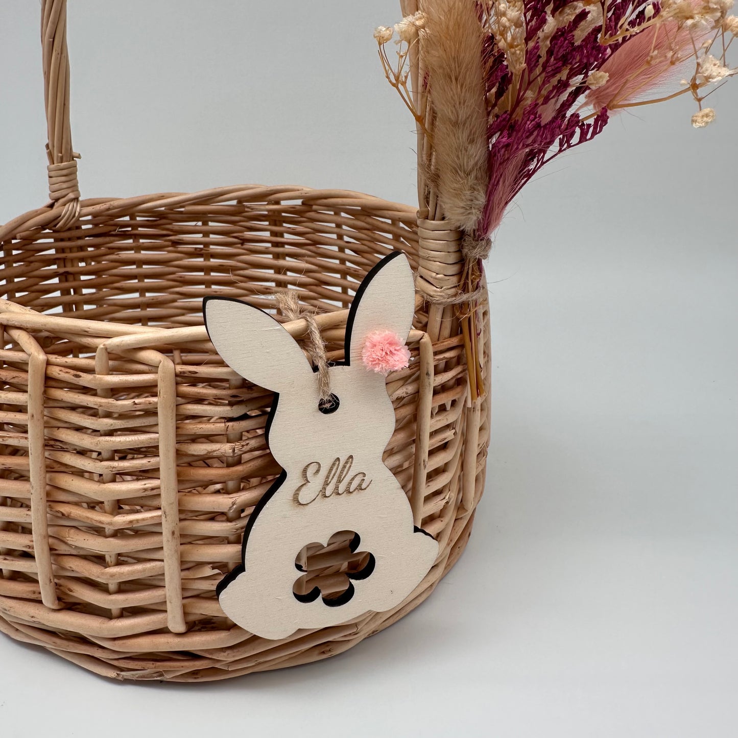 Geschenkekorb, Osterkorb, Osterkörbchen, Weidenkorb, Kinder Korb, Korb für Ostern, personalisierter Anhänger, Korb mit Namen, Mädchen,Jungen