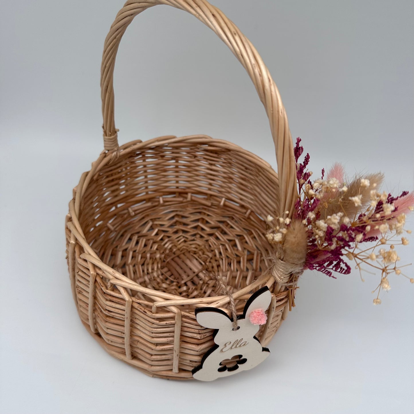 Geschenkekorb, Osterkorb, Osterkörbchen, Weidenkorb, Kinder Korb, Korb für Ostern, personalisierter Anhänger, Korb mit Namen, Mädchen,Jungen