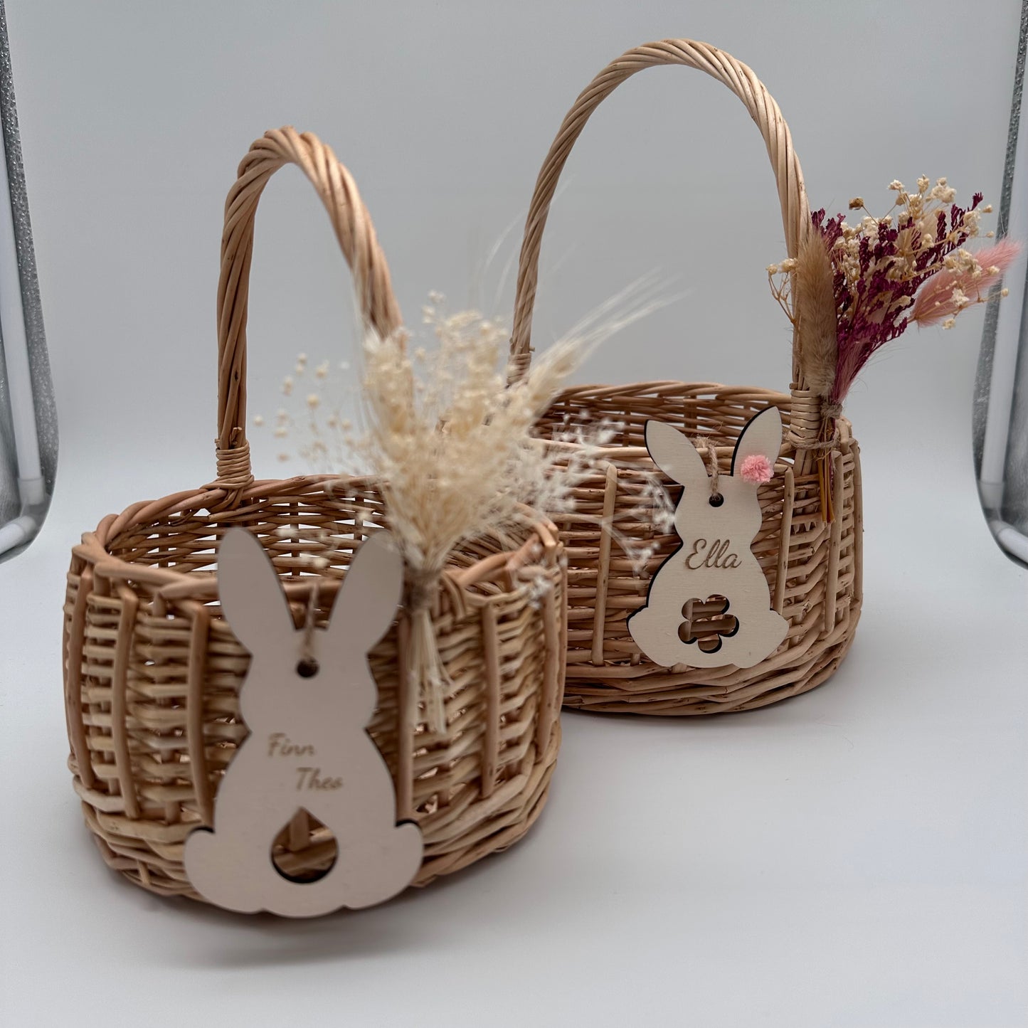 Geschenkekorb, Osterkorb, Osterkörbchen, Weidenkorb, Kinder Korb, Korb für Ostern, personalisierter Anhänger, Korb mit Namen, Mädchen,Jungen