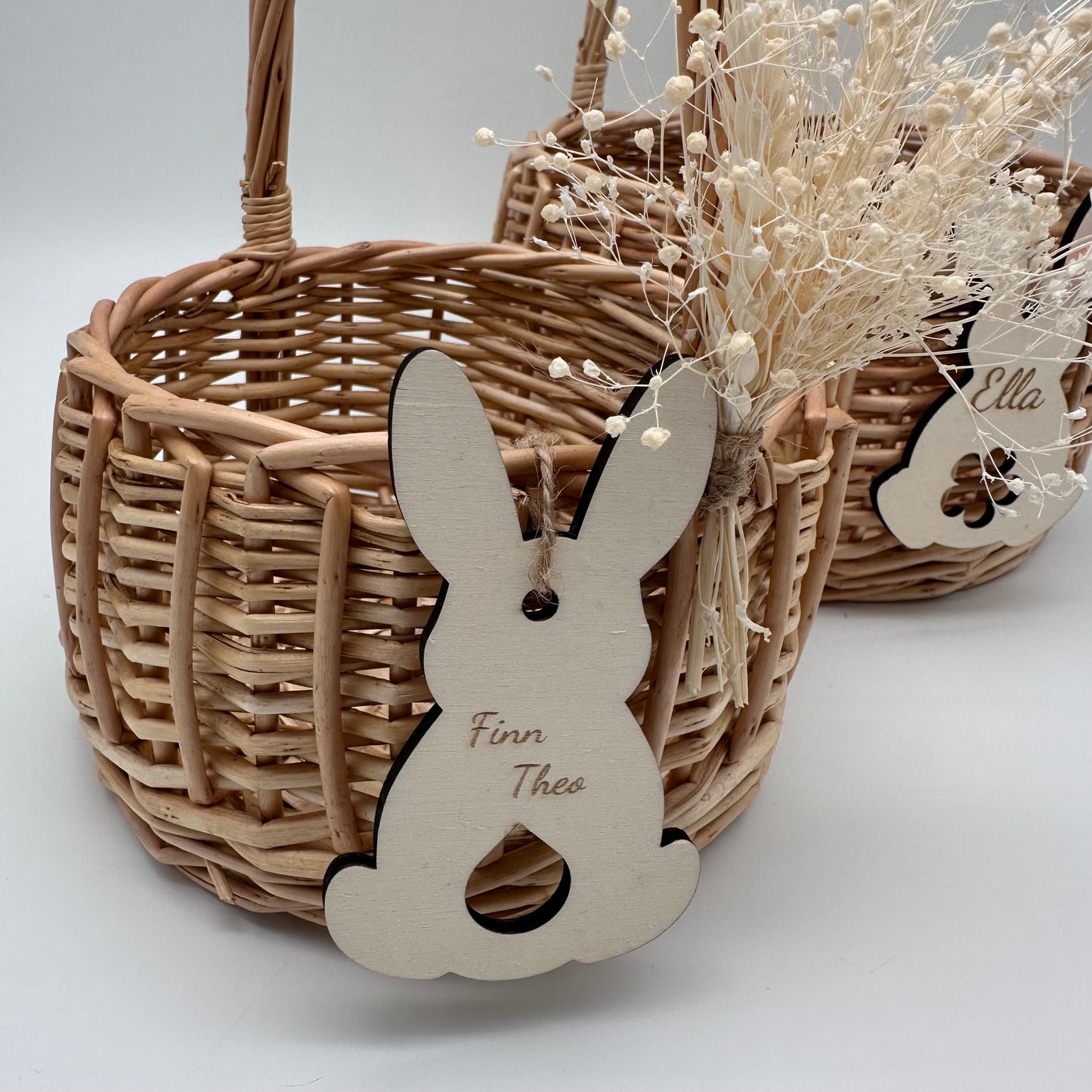 Geschenkekorb, Osterkorb, Osterkörbchen, Weidenkorb, Kinder Korb, Korb für Ostern, personalisierter Anhänger, Korb mit Namen, Mädchen,Jungen