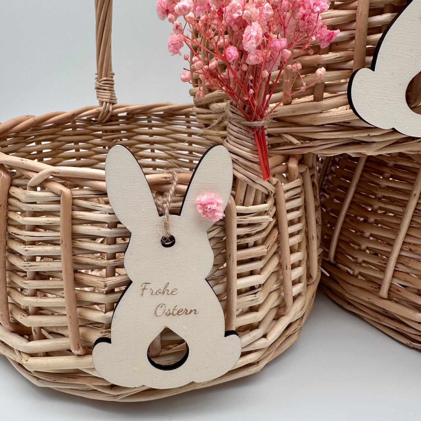 Geschenkekorb, Osterkorb, Osterkörbchen, Weidenkorb, Kinder Korb, Korb für Ostern, personalisierter Anhänger, Korb mit Namen, Mädchen,Jungen