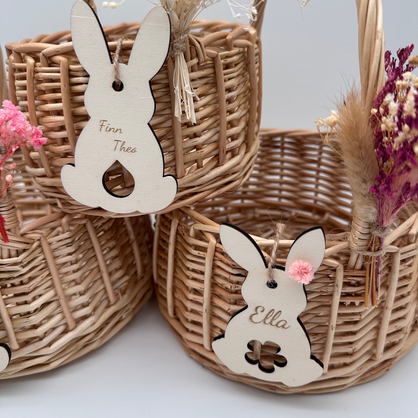 Geschenkekorb, Osterkorb, Osterkörbchen, Weidenkorb, Kinder Korb, Korb für Ostern, personalisierter Anhänger, Korb mit Namen, Mädchen,Jungen
