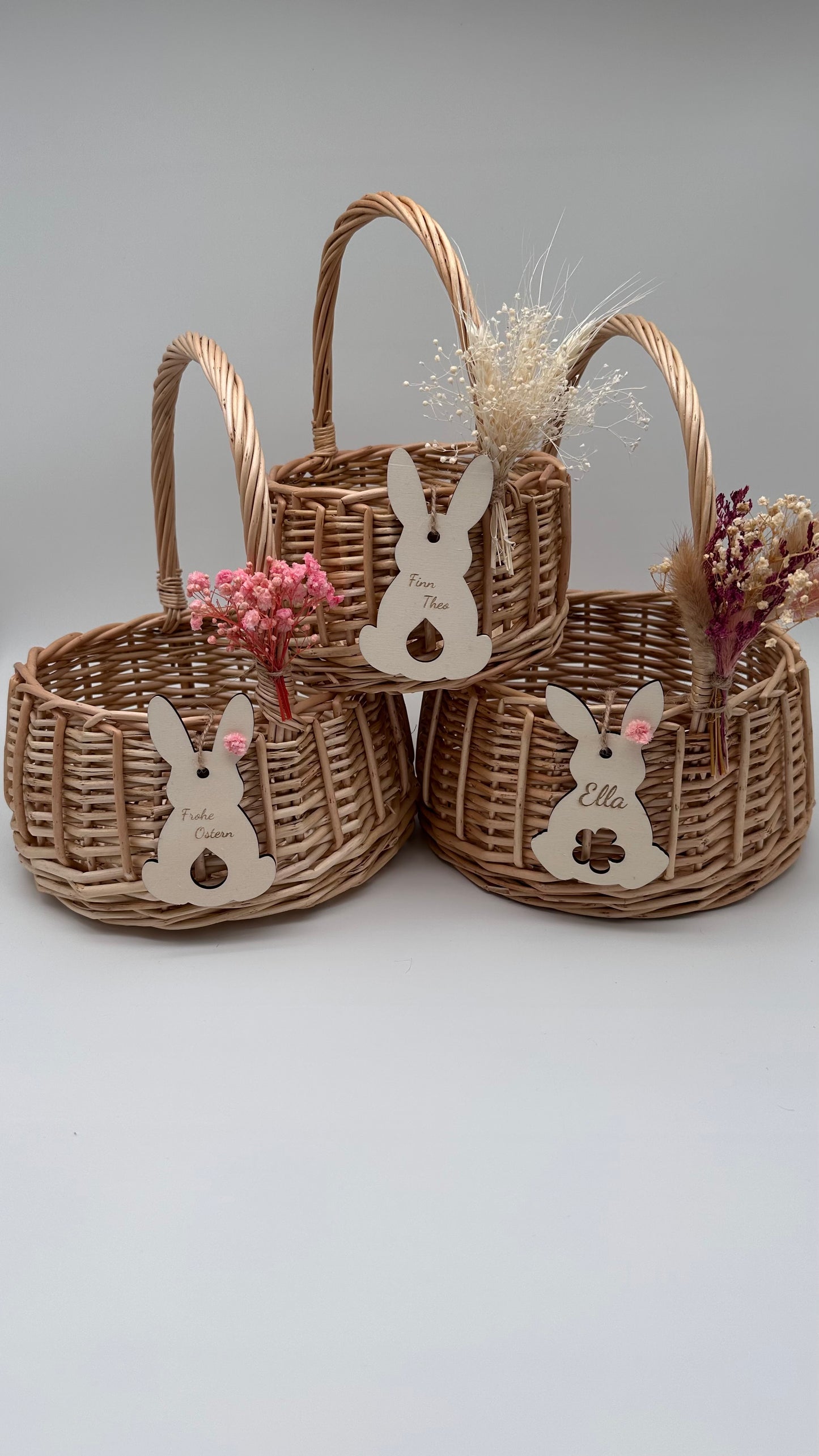 Geschenkekorb, Osterkorb, Osterkörbchen, Weidenkorb, Kinder Korb, Korb für Ostern, personalisierter Anhänger, Korb mit Namen, Mädchen,Jungen