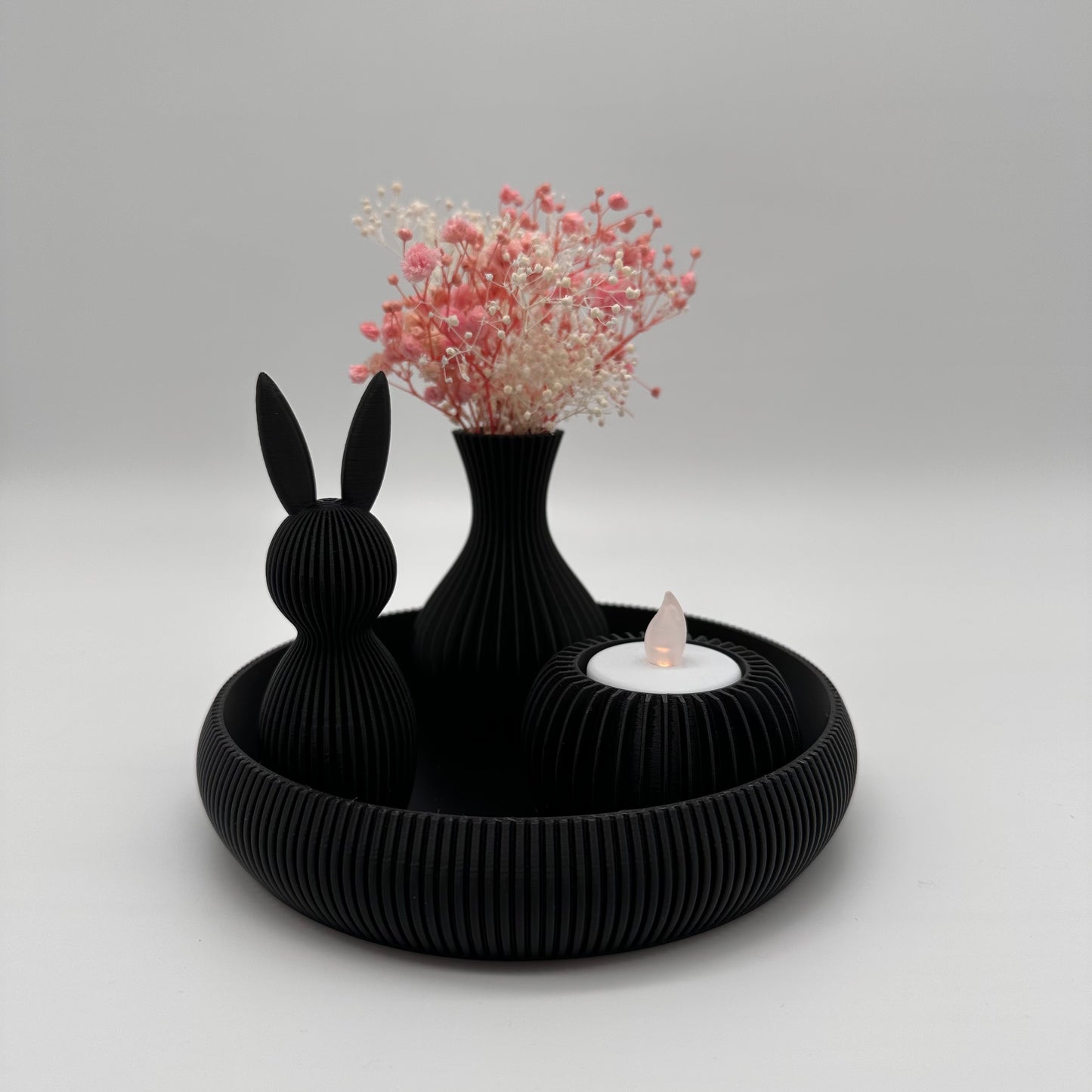 Moderner 3d Druck. Nini Osterhasen, Osterhase mit Rillen, Osterhase geriffelt, Ostern, Happy Easter, Happy Spring, verschiedenen Farben, Nachhaltigkeit