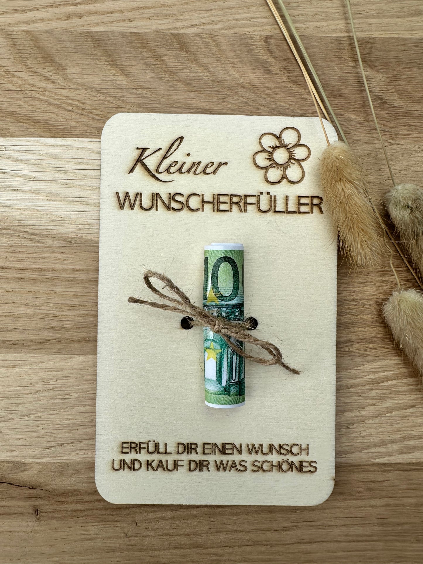 Wunscherfüller, Geldgeschenk für Männer/ Kinder, Geldgeschenkkarte, Personalisierung möglich, Einschulung Geldgeschenk