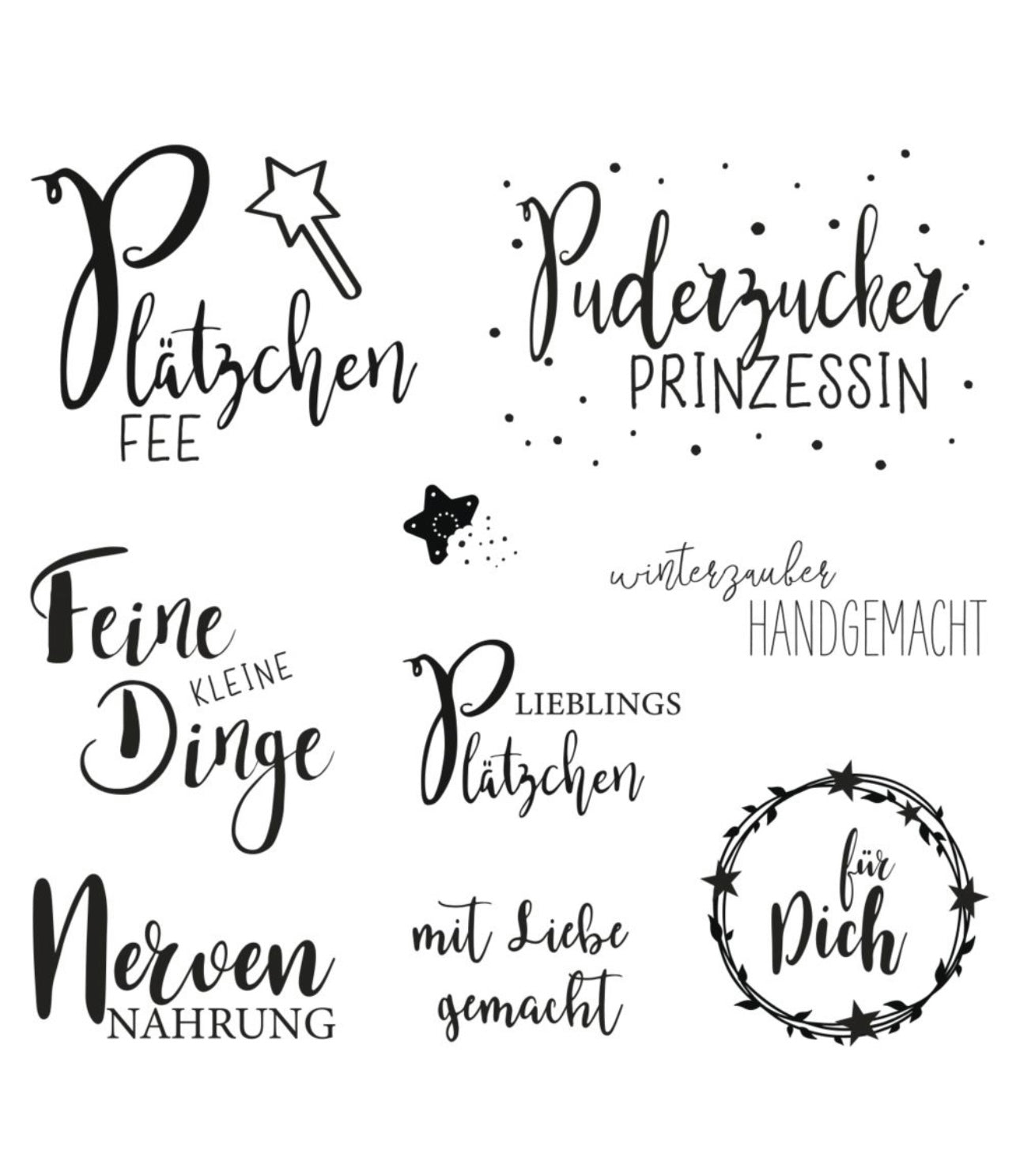 Clear Stamps Süße Grüße, 9 Motive, Stempel, selbst Herstellen, Kartenherstellung, Weihnachten, Wichtel, Vorweihnachtszeit