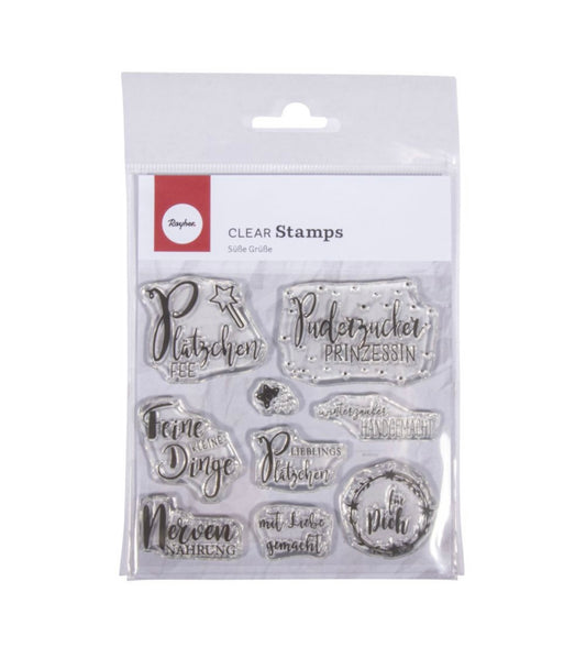 Clear Stamps Süße Grüße, 9 Motive, Stempel, selbst Herstellen, Kartenherstellung, Weihnachten, Wichtel, Vorweihnachtszeit