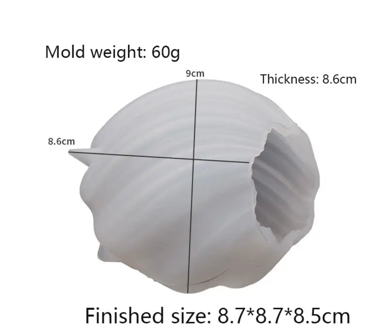 Silikonform, Swirl Kerze, Swirl Größe S,M,oder L, Gießform