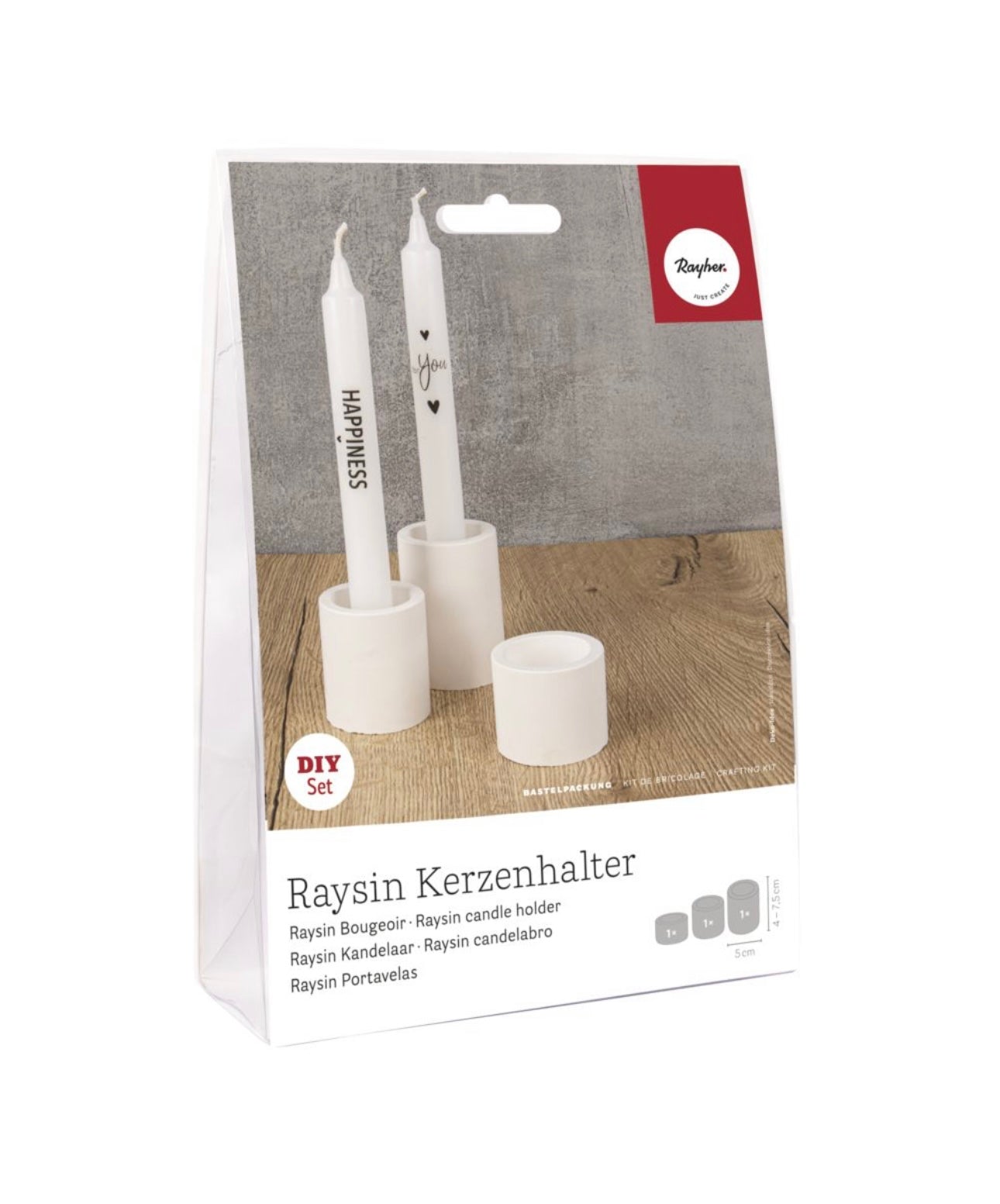 Rayher Bastelpackung Kerzenhalter, Kerzenständer, komplett Set perfekt zum ersten Start in deine Kreativität