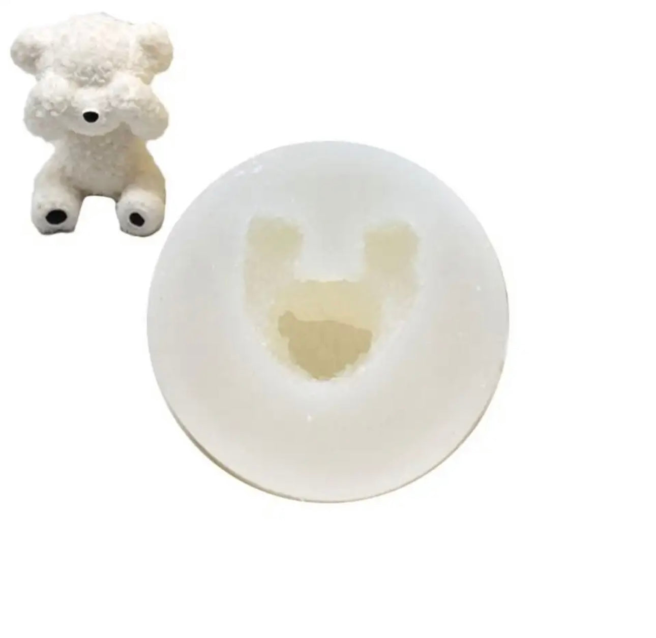 Silikonform Teddybär, Teddybär geschlossene Augen, Figur, Gießform